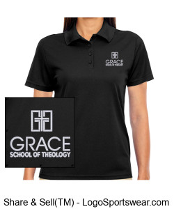 [Women] Grace Short Sleeve Polo Shirt in Black Design Zoom